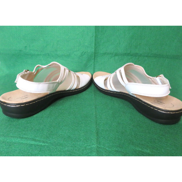 Clarks Leisa Janna Womens White Leather Sandal Gladiator Comfort Size 12 M - NEW - Picture 6 of 12